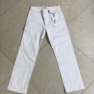 Mica white straight-leg women’s jeans